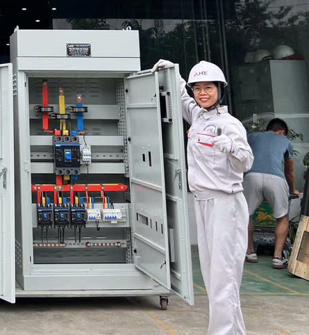 Lắp ráp và bàn giao 3 tủ phân phối 800A cho nhà máy dệt Trung Quốc